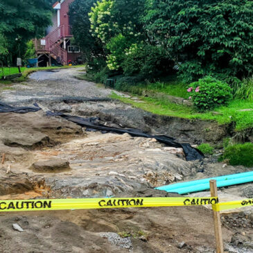 July 2024 flood damage at Barnet Tradepost Wellness Center, Barnet, Vermont